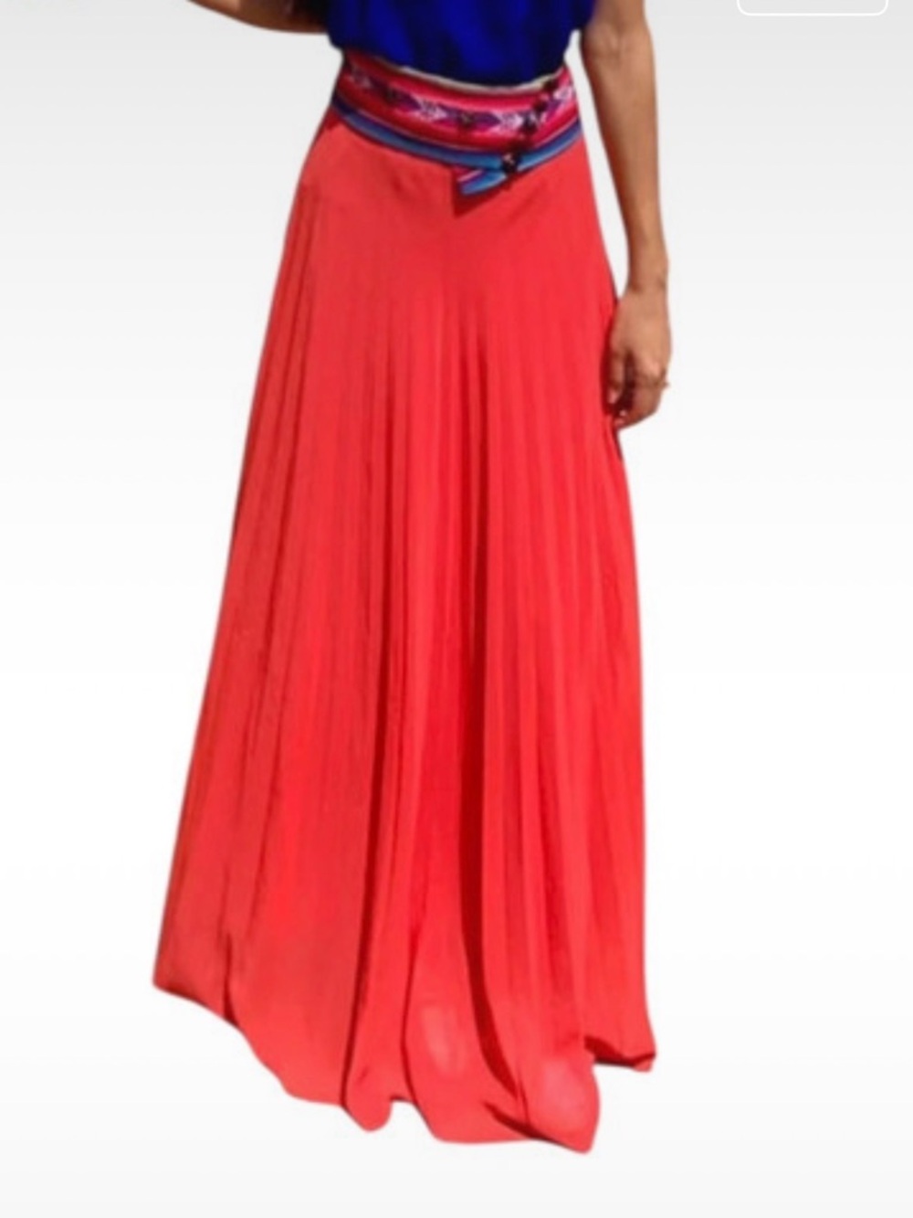 Flowing Coral Maxi Skirt (waistband not included)